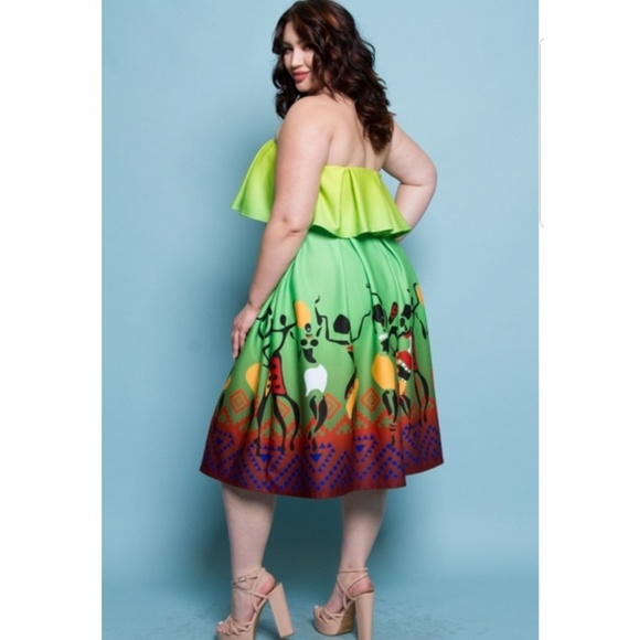 Plus Size Off Shoulder Dress - Picture 3 of 4
